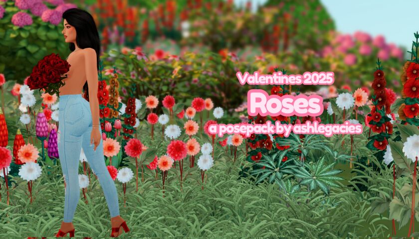 Roses Posepack Sims 4 CC