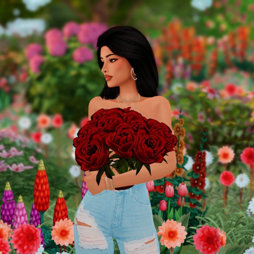 sims 4 cc roses posepack 3