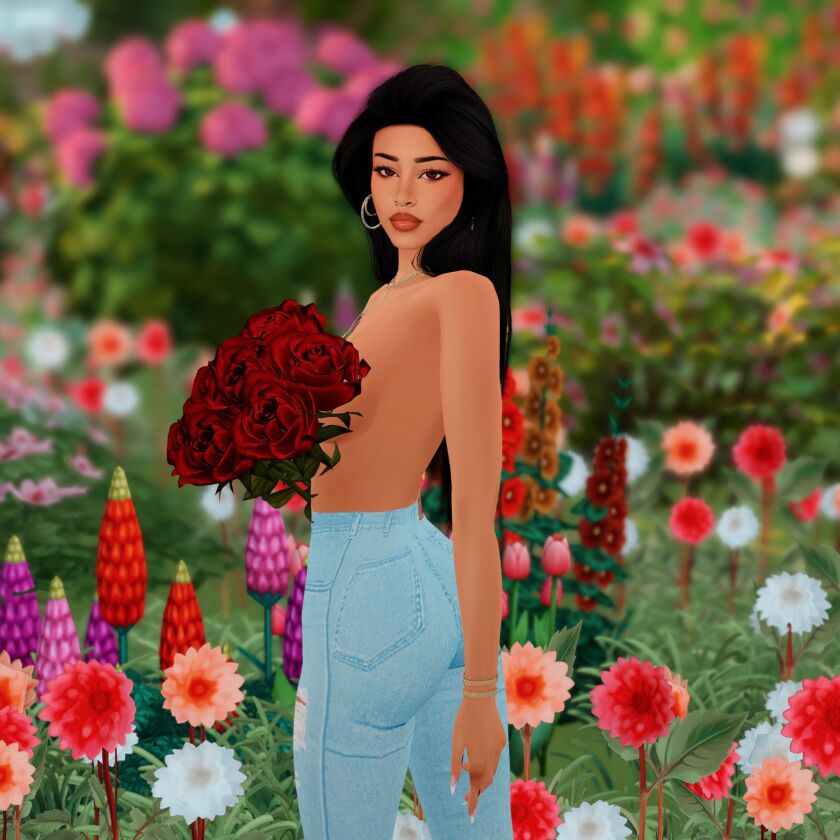 sims 4 cc roses posepack 7