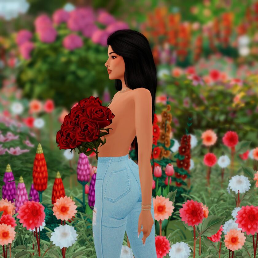 sims 4 cc roses posepack 8