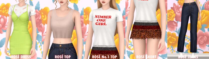 sims 4 cc rosie 5items 2