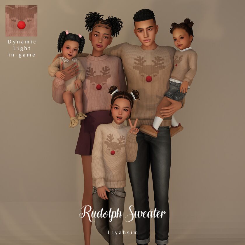 Rudolph Sweater – Perfect Holiday Gift Sims 4 CC