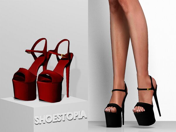 sims 4 cc shoestopia dama plataform sandals 3