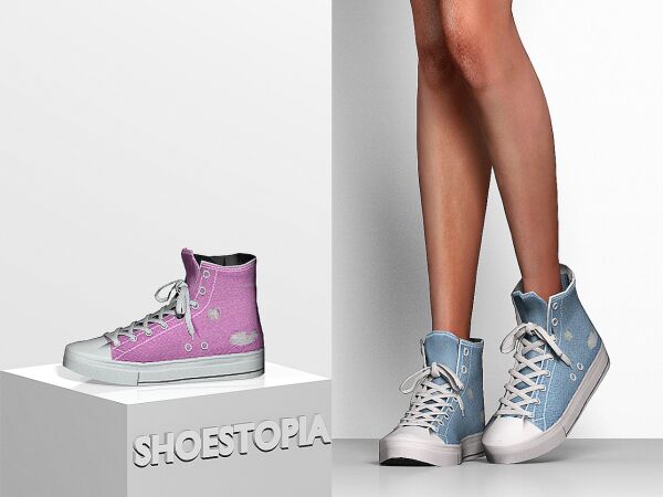 Denim Sneakers for The Sims 4 Sims 4 CC