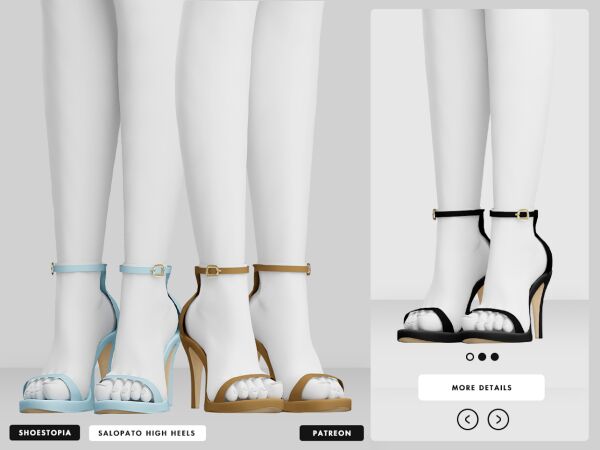 sims 4 cc shoestopia diamonds high heels 2