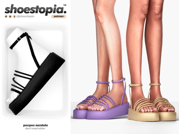 Shoestopia – Pocpoc Sandals Sims 4 CC