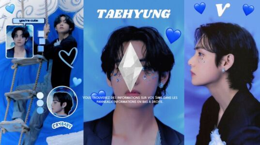 Sims 4 Taehyung Blue Loading Screen Sims 4 CC