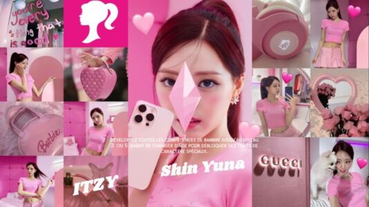 Sims 4 Yuna Itzy Pink Loading Screen Sims 4 CC