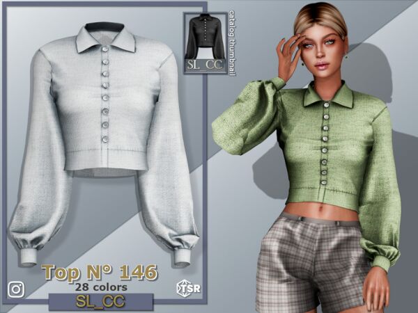 Stylish SL_Top_146 for Your Sims Sims 4 CC