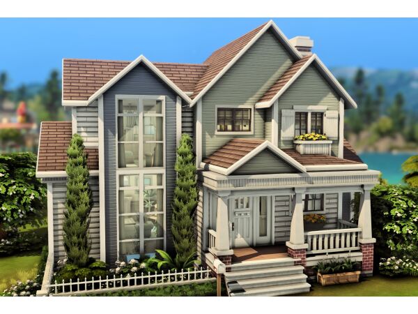 Charming Small Family House II Sims 4 CC