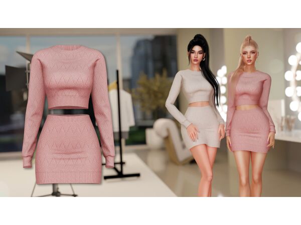 Stephanie Clothing Set by WisteriaSims Sims 4 CC