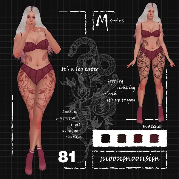 Tattoo M81 by Moonmoonsim Sims 4 CC