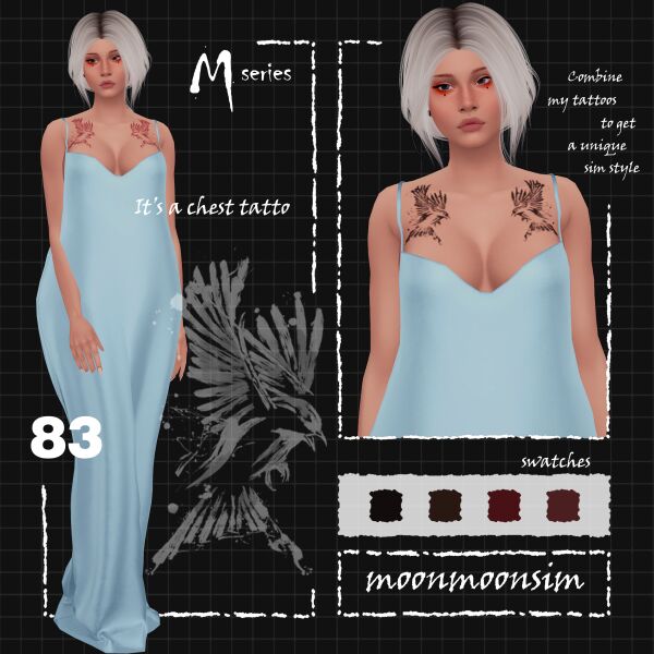 Tattoo M83 By Moonmoonsim Sims 4 CC