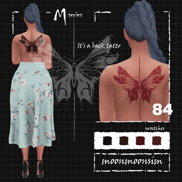 Tattoo M84 By Moonmoonsim Sims 4 CC