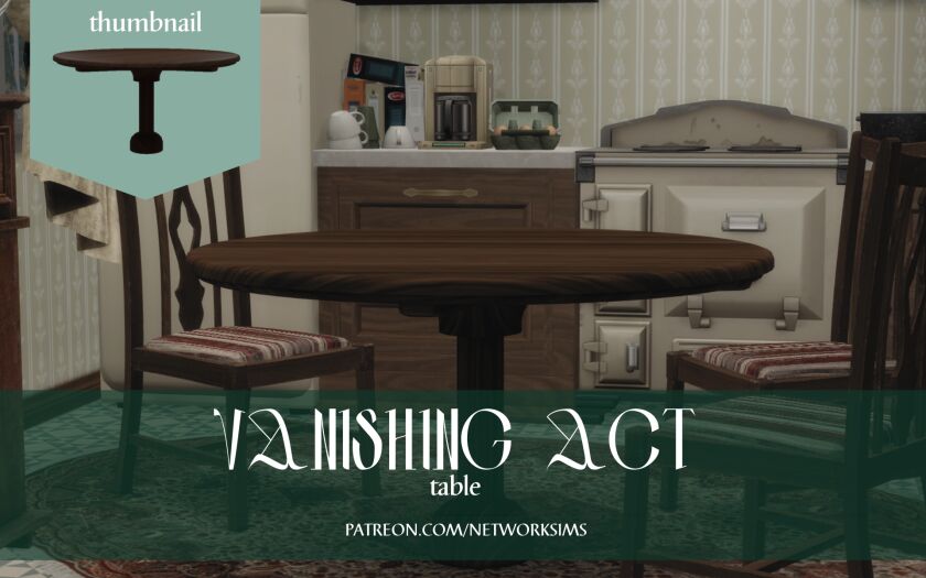 sims 4 cc the vanishing act table set 2