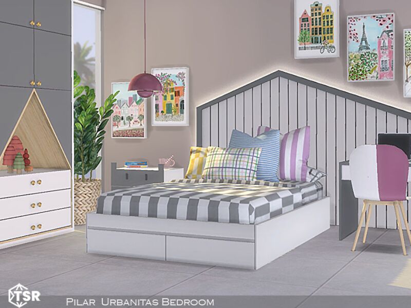 sims 4 cc urbanitas bedroom by pilar 2