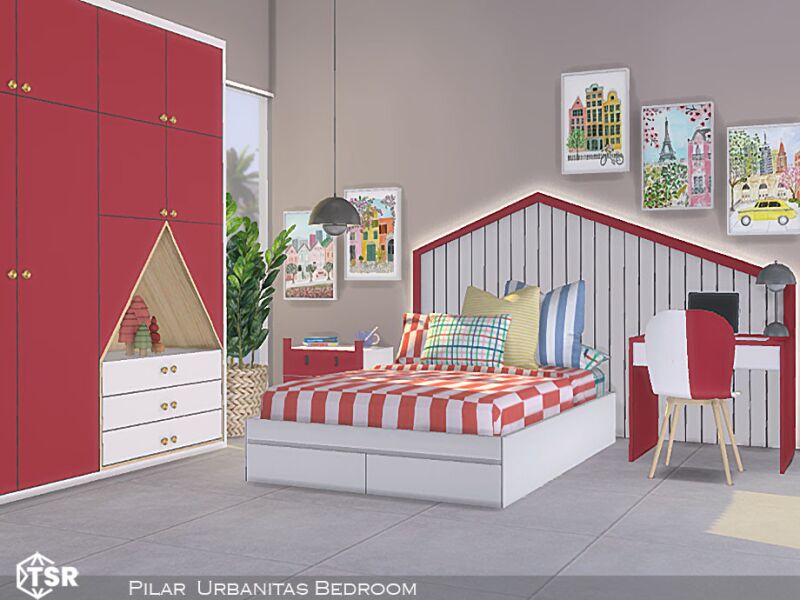 sims 4 cc urbanitas bedroom by pilar 4