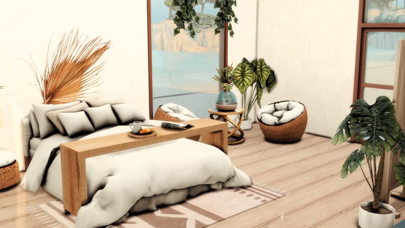 sims 4 cc vacation dream bedroom by miwisimsie 2