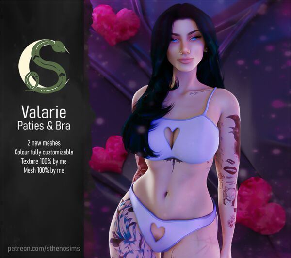 Valarie Underwear by Sthenosims Sims 4 CC