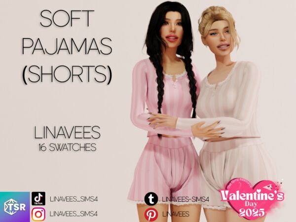 Valentine’s Day Soft Pajamas Sims 4 CC