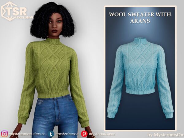 Wool Sweater With Arans By Mysteriousoo Sims 4 CC