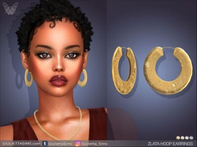 Zlata Hoop Earrings Sims 4 CC